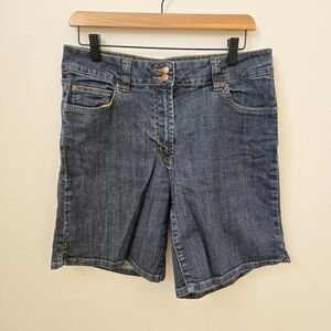 Denver Hayes Denim Shorts Size 12 Y2K Double Button Mid-Rise Jean Shorts